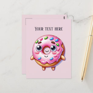 Leuke donut liefhebbers voeg bericht toe briefkaart