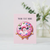 Leuke donut liefhebbers voeg bericht toe briefkaart (Staand voorkant)