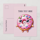 Leuke donut liefhebbers voeg bericht toe briefkaart (Voorkant / Achterkant)