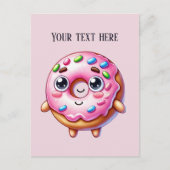 Leuke donut liefhebbers voeg bericht toe briefkaart (Voorkant)
