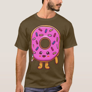 Leuke donut met koffie t-shirt