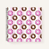 Leuke donut zorg gelukkig plezier voedsel donuts p notitieboek (Voorkant)