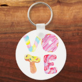 Leuke Donuts en Snoep  Ga Stemmen Sleutelhanger (Voorkant)