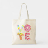 Leuke Donuts en Snoep Ga Stemmen Tote Bag (Achterkant)