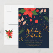 Leuke Doodle Bloem | Uitnodiging voor feestdagen (Voorkant / Achterkant)