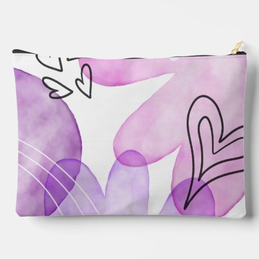 Leuke Doodle Harten en Bloemen Custom Etui (Achterkant)