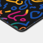 Leuke doodle kleurrijke levendige vormen bureaumat (Hoek)