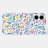 Leuke doodle kleurrijke levendige vormen Case-Mate iPhone case (Achterkant (horizontaal))