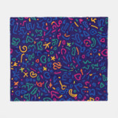 Leuke doodle kleurrijke levendige vormen fleece deken (Voorkant (Horizontaal))
