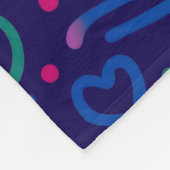 Leuke doodle kleurrijke levendige vormen fleece deken (Hoek)