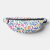 Leuke doodle kleurrijke levendige vormen heuptasje (Liggend)