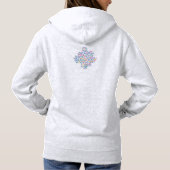 Leuke doodle kleurrijke levendige vormen hoodie (Achterkant)