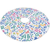 Leuke doodle kleurrijke levendige vormen kerstboom rok (Gekanteld)