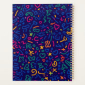 Leuke doodle kleurrijke levendige vormen planner (Achterkant)