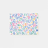 Leuke doodle kleurrijke levendige vormen post-it® notes (Voorkant)