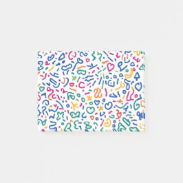 Leuke doodle kleurrijke levendige vormen post-it® notes