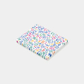 Leuke doodle kleurrijke levendige vormen post-it® notes (Schuin)