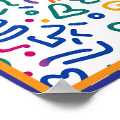 Leuke doodle kleurrijke levendige vormen poster (Hoek)