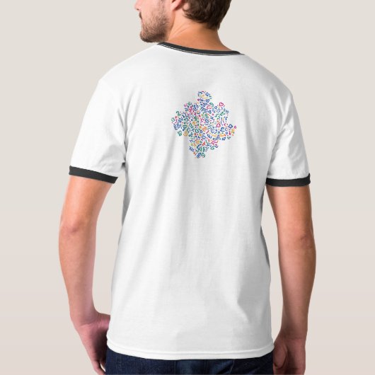 Leuke doodle kleurrijke levendige vormen t-shirt (Achterkant)