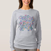 Leuke doodle kleurrijke levendige vormen t-shirt (Voorkant)