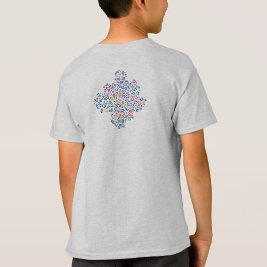 Leuke doodle kleurrijke levendige vormen t-shirt (Achterkant)