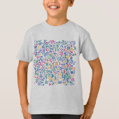 Leuke doodle kleurrijke levendige vormen t-shirt (Voorkant)