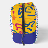 Leuke doodle kleurrijke levendige vormen toilettasje (Rechts)