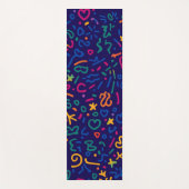 Leuke doodle kleurrijke levendige vormen yogamat (Voorkant)