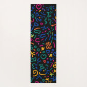 Leuke doodle kleurrijke levendige vormen yogamat (Achterkant)