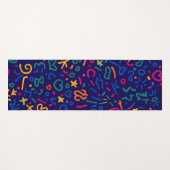 Leuke doodle kleurrijke levendige vormen yogamat (Voorkant (horizontaal))