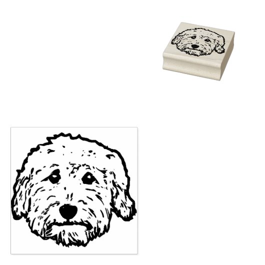 Leuke Doodle rubber stempel - doodle hond cadeau (Gestempeld)