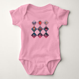Leuke Doodle Sticker Collage Romper