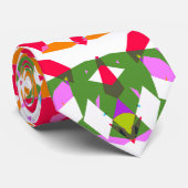 Leuke dopamine dressing Vibrant Patroon Kleurrijk Stropdas (Opgerold)