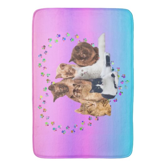 Leuke douche katten badmat (Voorkant Verticaal)