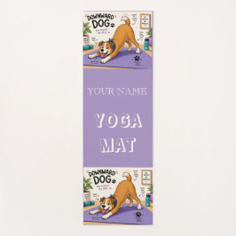 Leuke Downward Dog-ontwerp Yogamat