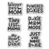 Leuke Doxie Dachshund Moeder Uitspraken Sticker (Voorkant)