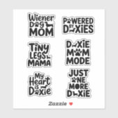 Leuke Doxie Dachshund Moeder Uitspraken Sticker (Vel)