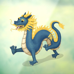 Leuke draak 2024 Chinese dierenriem Raamsticker