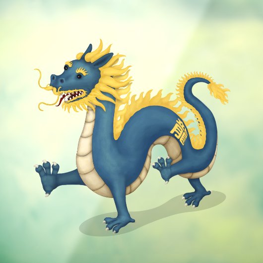Leuke draak 2024 Chinese dierenriem Raamsticker (Vel 3)