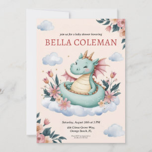 Leuke Dragon Baby Shower Uitnodigingen
