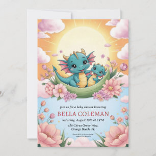 Leuke Dragon Baby Shower Uitnodigingen