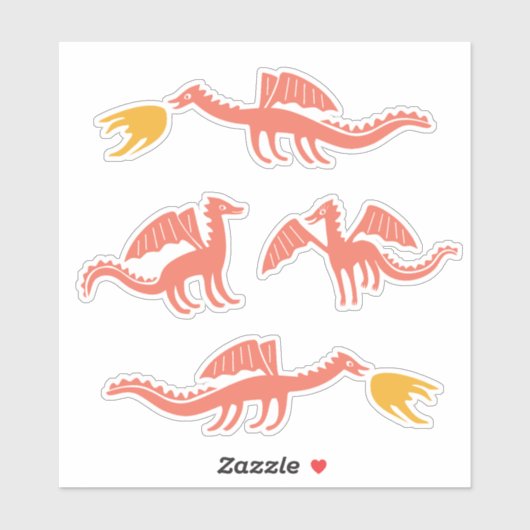 Leuke Dragon stickers (Vel)