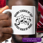 Leuke drama leraar door dag improv NINJA bij nacht Mok