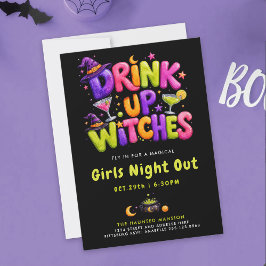 Leuke Drankjes Op Heksen Halloween Kleurrijke Cock Kaart