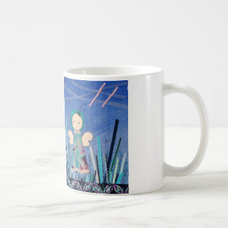 leuke Drbeker met klein grappig engeltje blauw Koffiemok