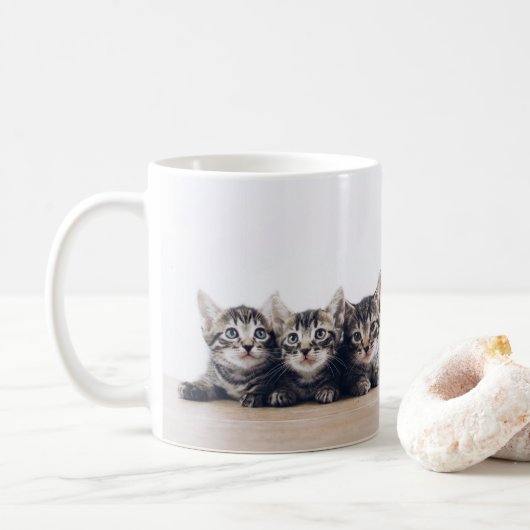 Leuke drie kittens koffiemok (Met donut)