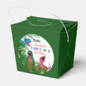 Leuke Drie Rex Verjaardag Jurassisch Kind Bedankdoosjes (Achterkant)