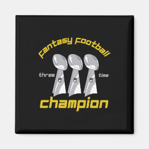 Leuke Drievoudig Fantasy Football League Kampioen Magneet