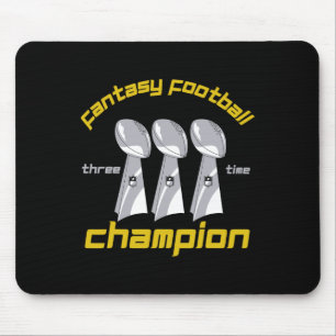 Leuke Drievoudig Fantasy Football League Kampioen Muismat