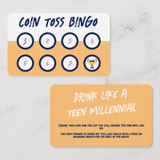 Leuke Drink spelletjes voor feesten Visitekaartje (Voorkant / Achterkant)